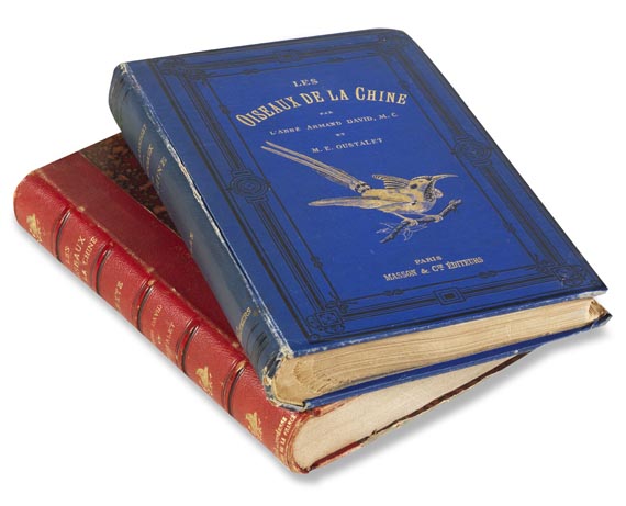 Armand David - Oustalet, Les oiseaux de la Chine. 1877. 2 Bde. - Cover