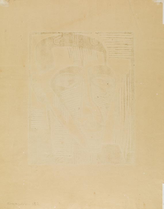 Karl Schmidt-Rottluff - Männlicher Kopf - Signature
