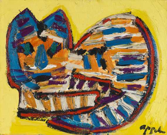 Karel Appel - Sitting cat