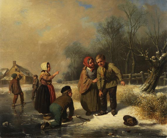 Johannes Vetten - Kinder beim Eislaufen
