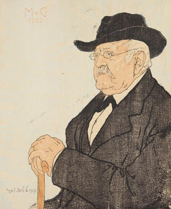 Emil Orlik - Porträt Max von Gomperz