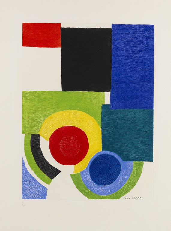 Sonia Delaunay-Terk - Deux Cercles sous Carrés