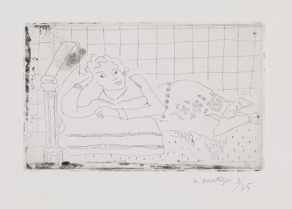 Henri Matisse - Figure allongée sur un lit d