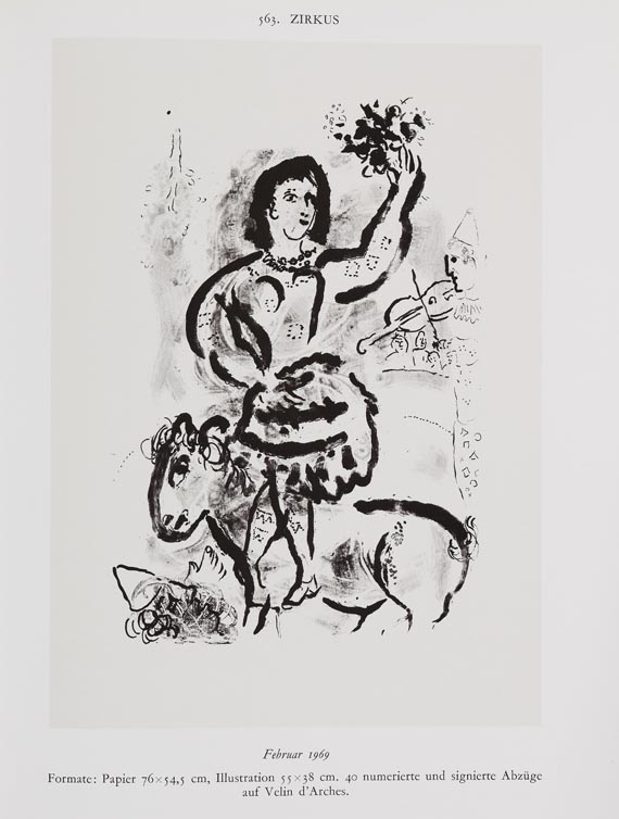 Marc Chagall - Chagall. Lithograph. Deutsche Ausgabe. Bände I-IV (von VI) - 
