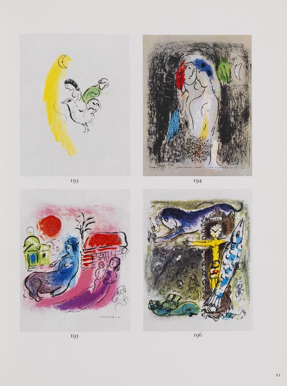 Marc Chagall - Chagall. Lithograph. Deutsche Ausgabe. Bände I-IV (von VI) - 