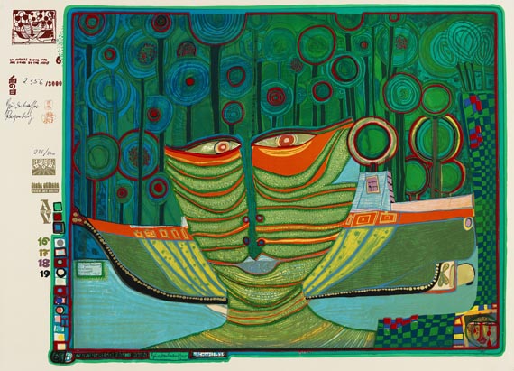 Friedensreich Hundertwasser - Kolumbus Regentag in Indien