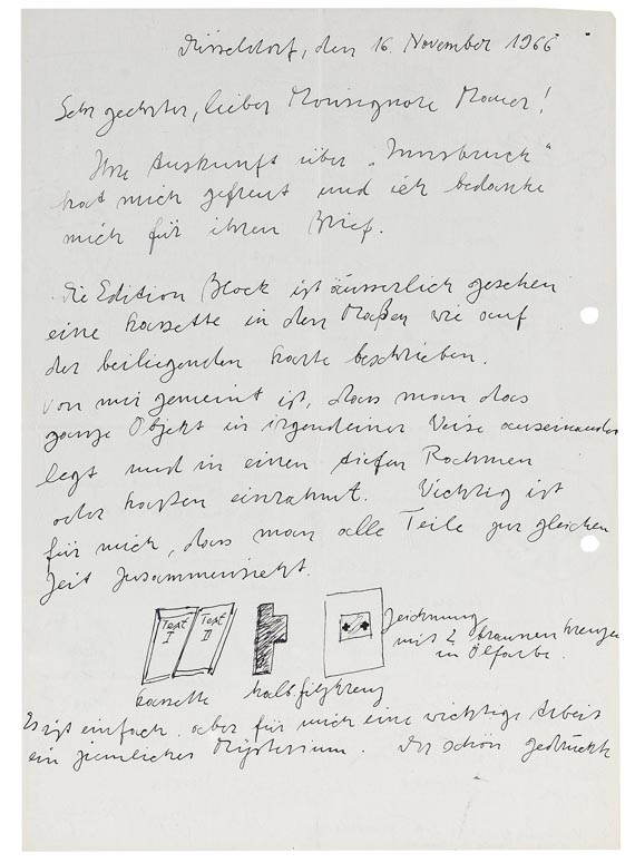 Joseph Beuys - Handschriftlicher Brief