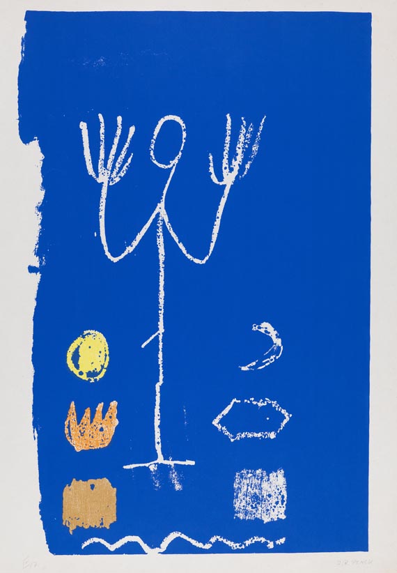 A. R. Penck (d.i. Ralf Winkler) - Folge von 5 Blättern: Verschiedene Motive - 