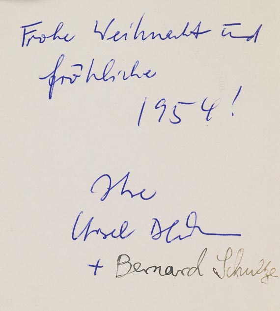 Bernard Schultze - 4 Blätter: Grußkarten - 
