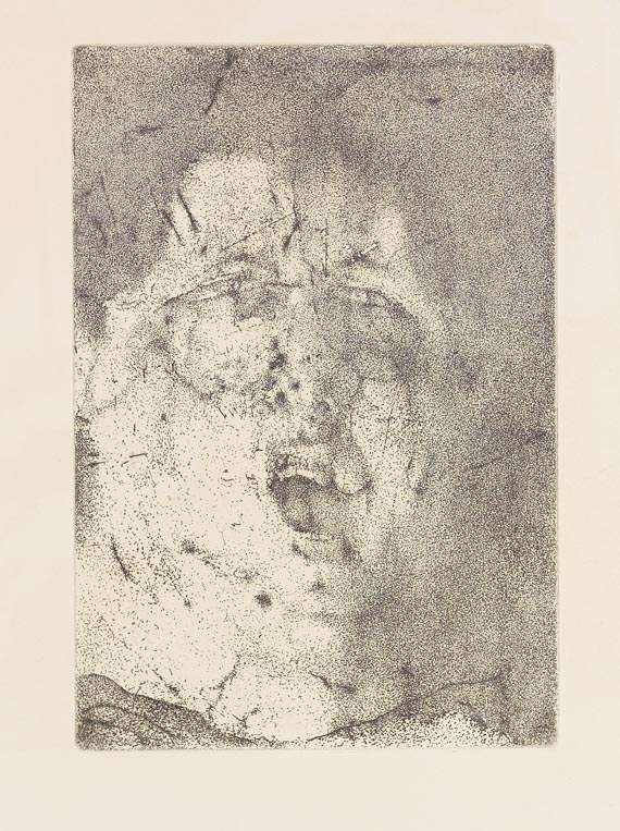 Horst Janssen - Selbstbildnis (Selbst dramatisch) - Signature