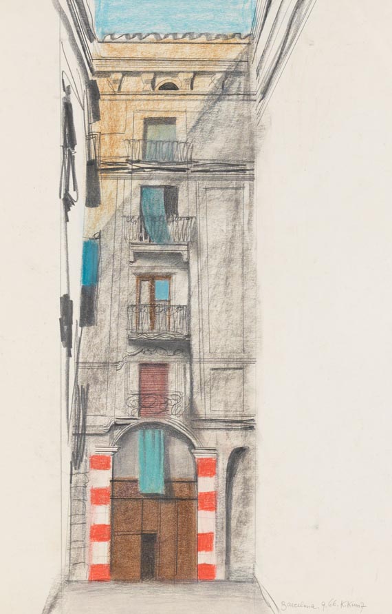 Karl Kunz - 2 Blätter: Cuenca. Barcelona - Signature