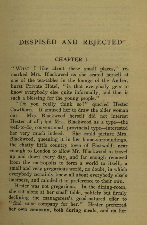 A. T. Fitzroy - Fritzroy, A. T., Despised and Rejected.