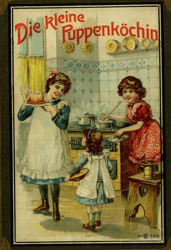 Schneidern und Kochen - Puppen und Schneidern. 16 Teile. 1893-51. (Mit Tüte)