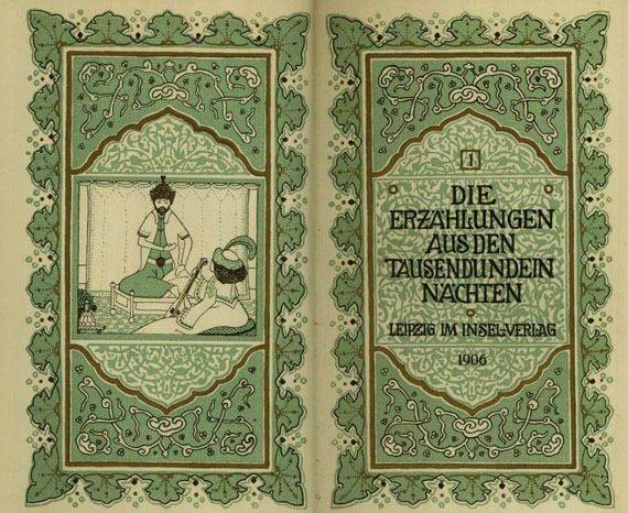 Marcus Behmer - Die Erzählungen aus den Tausendundein Nächten, 12 Bde, 1906-1908.