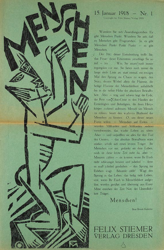 Menschen - Menschen. 12 Hefte. 1919.