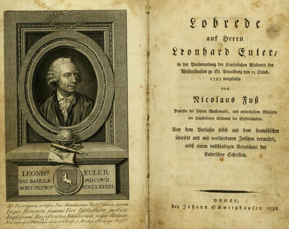 Leonhard Euler - Lobrede  auf Herrn Leonhard Euler. 1786