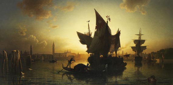 Ludwig Meixner - Ansicht von Venedig in der Abendsonne