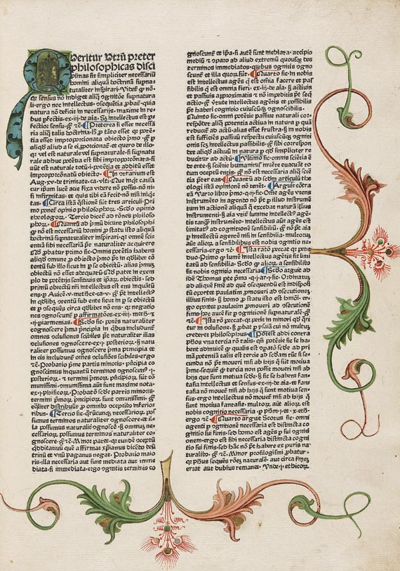  Petrus de Aquila - Quaestiones super libros Sententiarum. 1480. (C51) - 