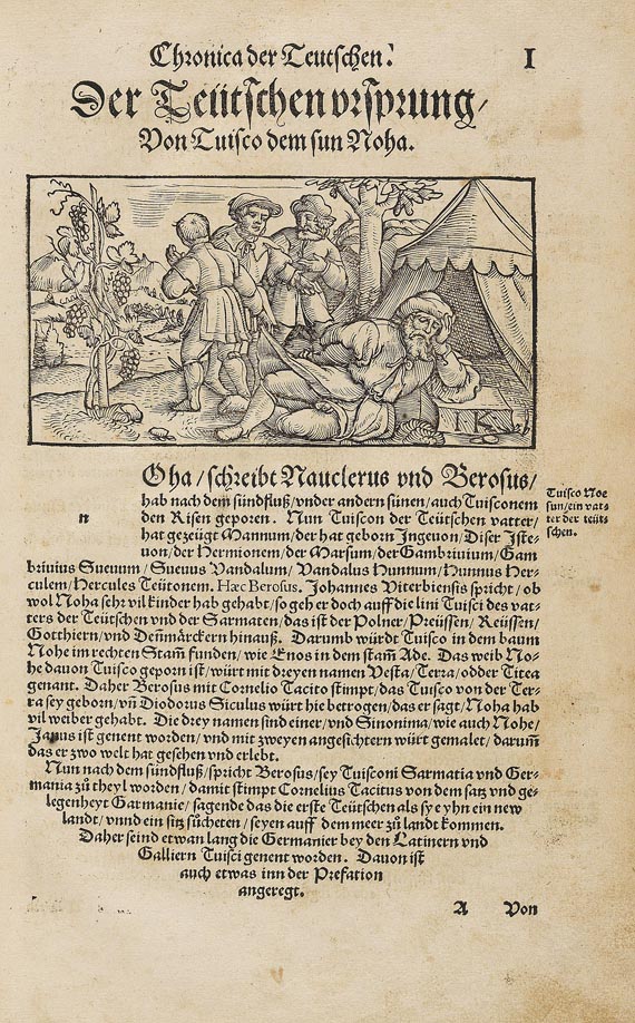 Sebastian Franck - Chronica und Weltbuch. 2 Teile in 1 Bd. 1534. - 