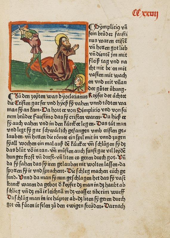  Jacobus de Voragine - Das Leben der Heiligen (Legenda aurea). 2 Bde. (C9/C17). - 