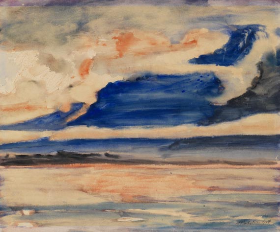 Hermann Max Pechstein - Bergstudie 4 (Genfer See)