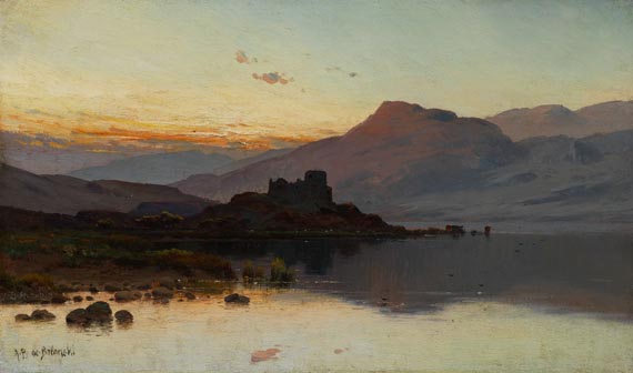 Alfred de Bréanski - Blick auf Doune Castle in Schottland