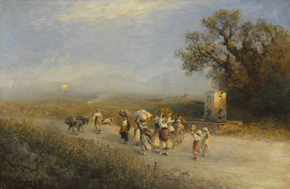 Albert Flamm - Abendstimmung in der Campagna