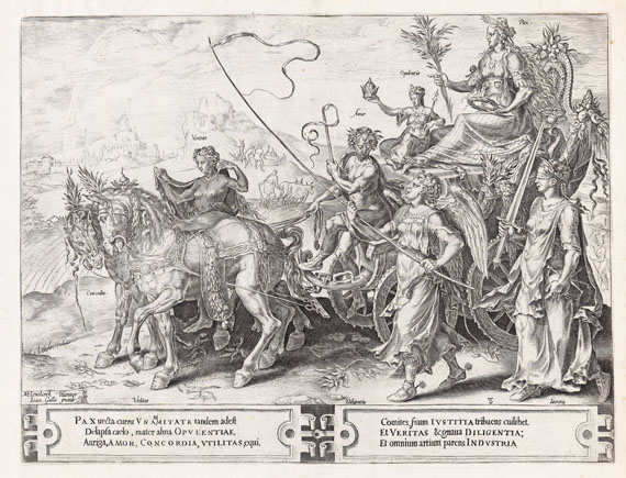 Dirk Volkertsz. Coornhert - 8 Bll.: Circulus vicissitudes rorum humanorum (Unbeständigkeit der menschlichen Dinge) - 