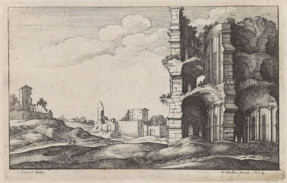 Wenzel Hollar - 3 Bll.: Landschaften -