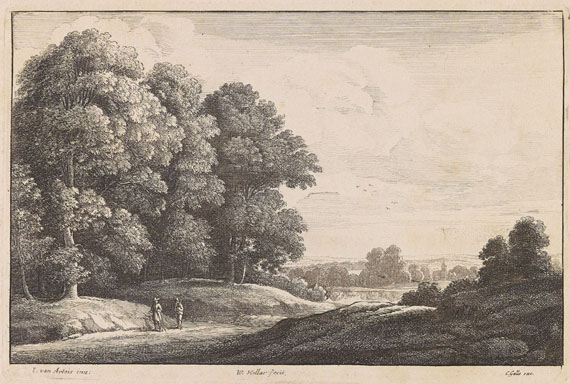 Wenzel Hollar - 3 Bll.: Landschaften -