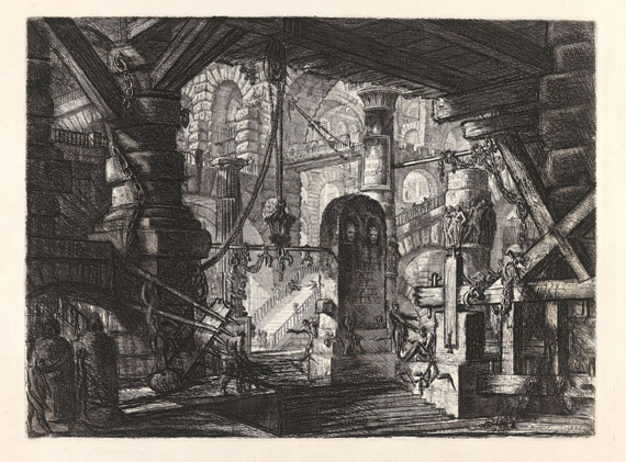 Giovanni Battista Piranesi - Blatt XVI der sechzehnteiligen Folge der "Carceri d