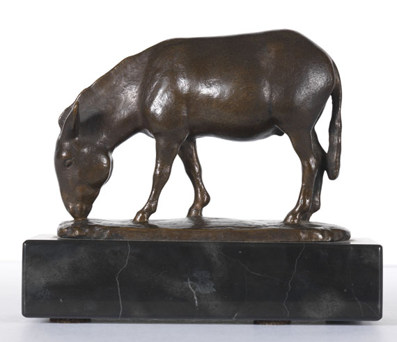 August Gaul - Grasender Esel - Back side