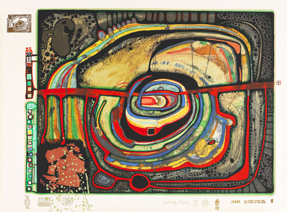 Friedensreich Hundertwasser - Look at it on a rainy day - 