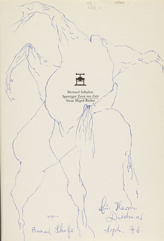 Bernard Schultze - Sperriger Zaun aus Zeit. 1976. - 