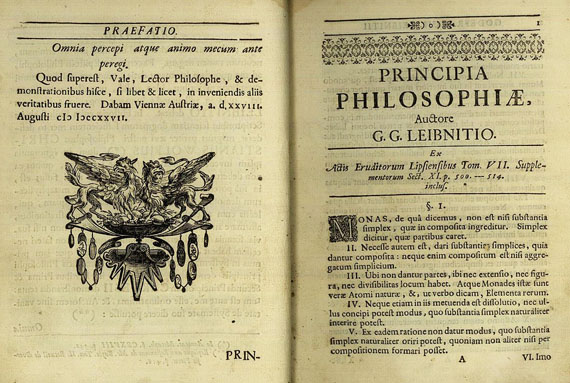 Gottfried Wilhelm Leibniz - Principia philosophiae. 1728