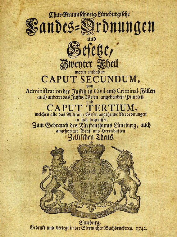   - Landesverordnungen und Gesetze, 6 Bde. 1742.