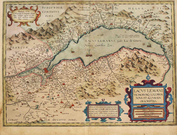  Schweiz - 1 Bl. Lacus Lemani (Genfer See), Ortelius, ca 1600