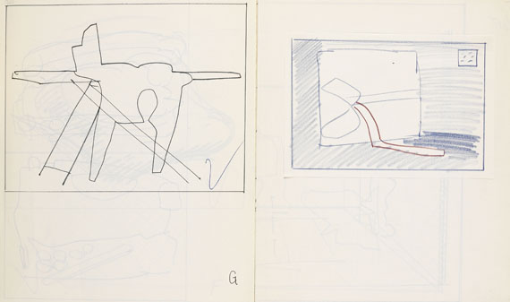 Claes Oldenburg - Skulpturer och teckningar - Orig.-Skizzen. 1966. - 