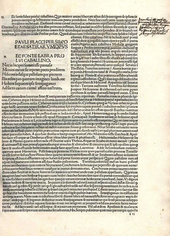  Persius Flaccus - Satyrae, 1485.