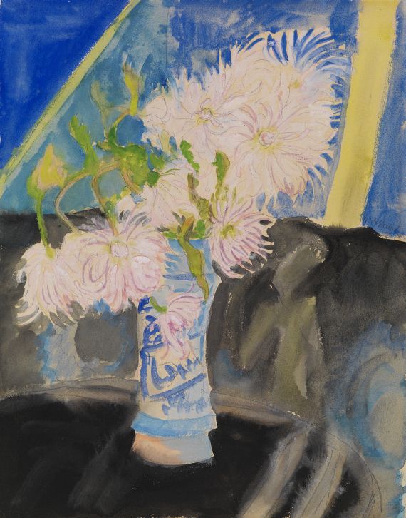 Erich Heckel - Blumen in blauer Vase