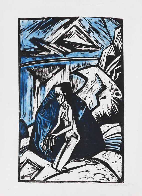 Erich Heckel - Kniende am Stein