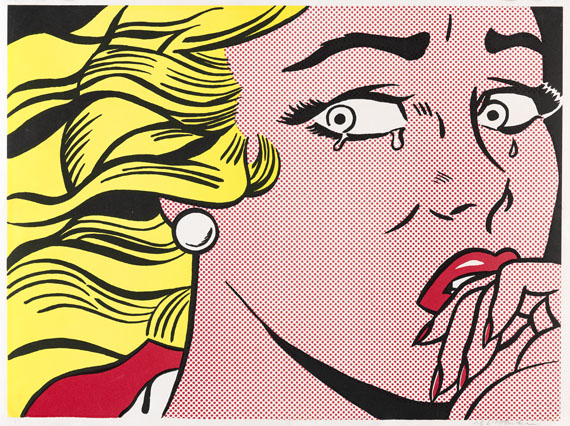 Roy Lichtenstein - Crying Girl - Signature