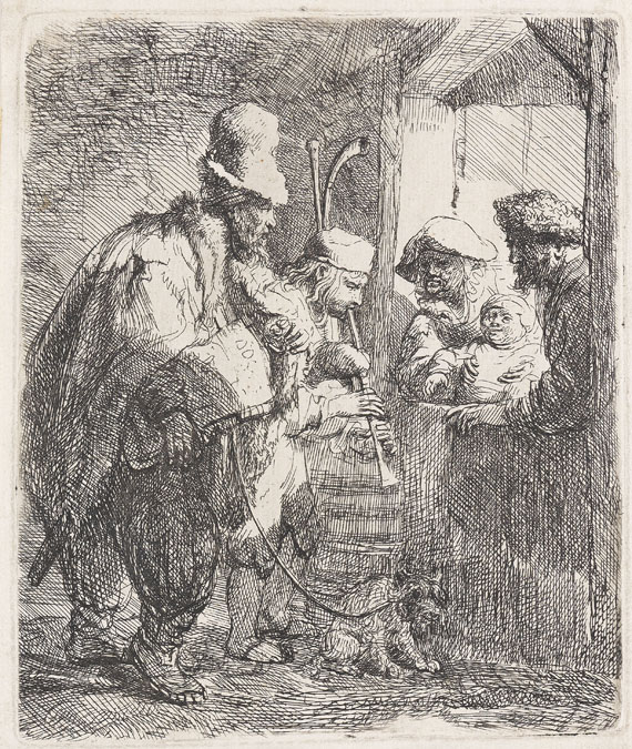 Harmensz. Rembrandt van Rijn - Die wandernden Musikanten