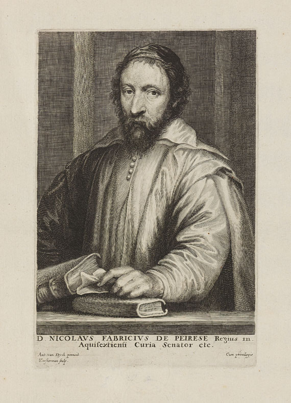 Antonius van Dyck - Porträt des Pieter Breughel aus der "Iconographie". Sowie fünf weitere Porträts nach van Dyck, gestochen von Pieter de Jode II (1), Lucas Vorsterman I (3) und Lucas Vorsterman II (1) - 