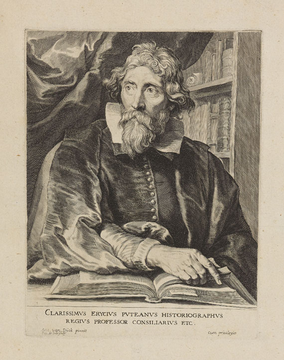 Antonius van Dyck - Porträt des Pieter Breughel aus der "Iconographie". Sowie fünf weitere Porträts nach van Dyck, gestochen von Pieter de Jode II (1), Lucas Vorsterman I (3) und Lucas Vorsterman II (1) - 