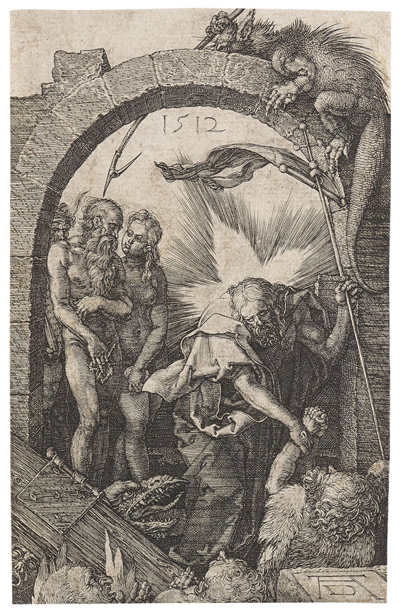 Albrecht Dürer - Christus in der Vorhölle. Blatt 14 der Kupferstich-Passion