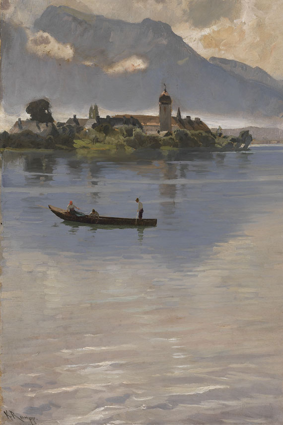 Karl Raupp - Kahnfahrt auf dem Chiemsee vor der Fraueninsel