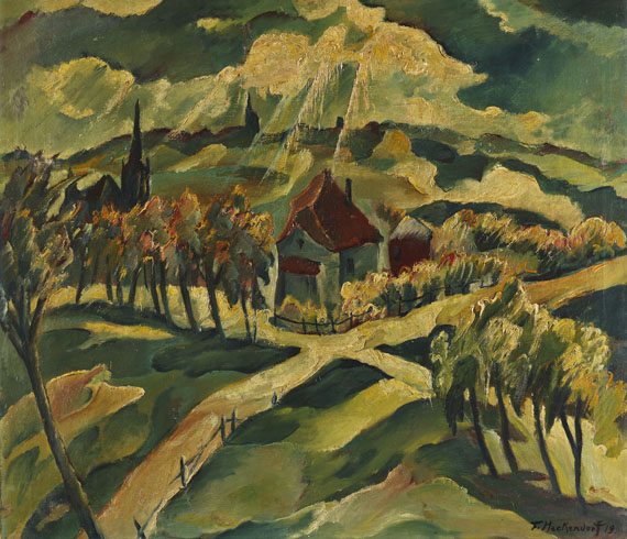 Franz Heckendorf - Landschaft mit Haus