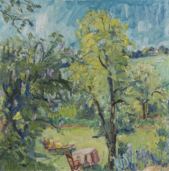 Franz Frank - Garten im Frühling