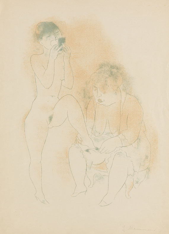 Jeanne Mammen - Beim Schminken